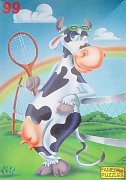 Kráva hraje tenis