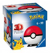 Puzzle-Ball Pokémon: Poké Ball červený 54 dílků