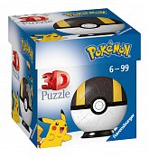 Puzzle-Ball Pokémon: Poké Ball žluto-černý 54 dílků