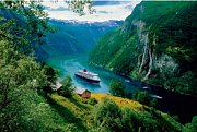 Řeka Sedm sester, Geirangerfjord, Norsko