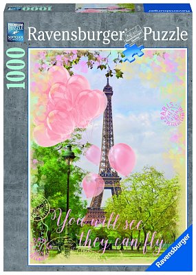 Balony a Eiffelova věž; 1000 dílků