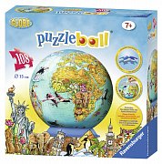 Dětská mapa světa Puzzleball  108d