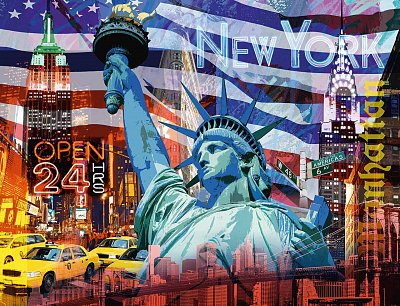New York koláž 2000 dílků