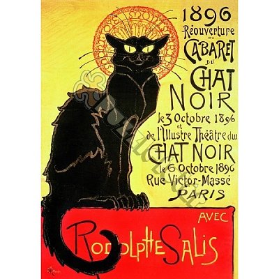 Plakát pro kabaret Chat Noir v Paříži