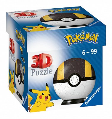 Puzzle-Ball Pokémon: Poké Ball žluto-černý 54 dílků 