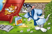 Tom a Jerry se opalují