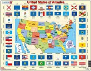 USA - státy a vlajky,hlavní města