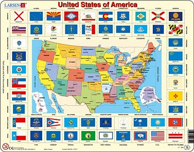 USA - státy a vlajky,hlavní města