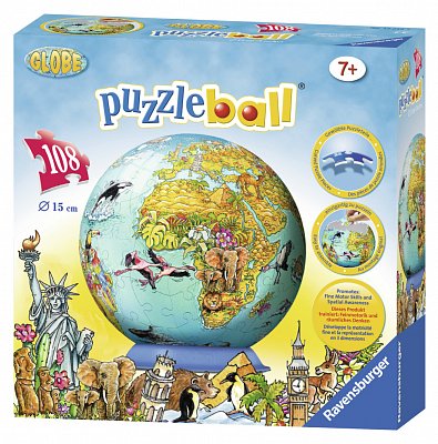 Dětská mapa světa Puzzleball  108d